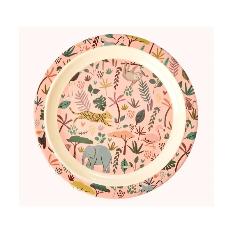 Acheter Assiette plate rose Jungle en mélamine, Rice