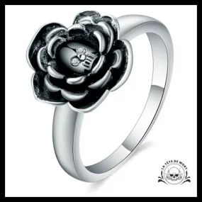 Bague Fleur Rose Macabre (Acier)
