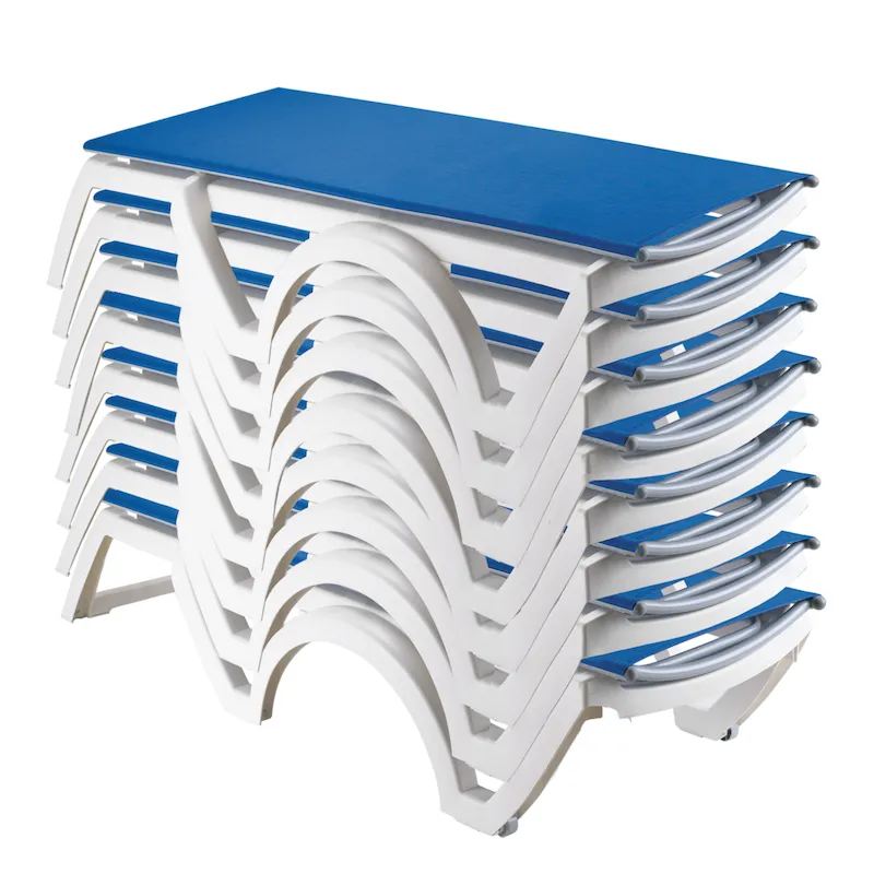 Bain de soleil JAMAICA BEACH Grosfillex Blanc / Bleu