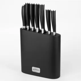 Bloc de 7 couteaux en acier noir - Tirel
