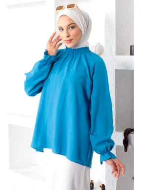 Blue - Crew neck - Tunic