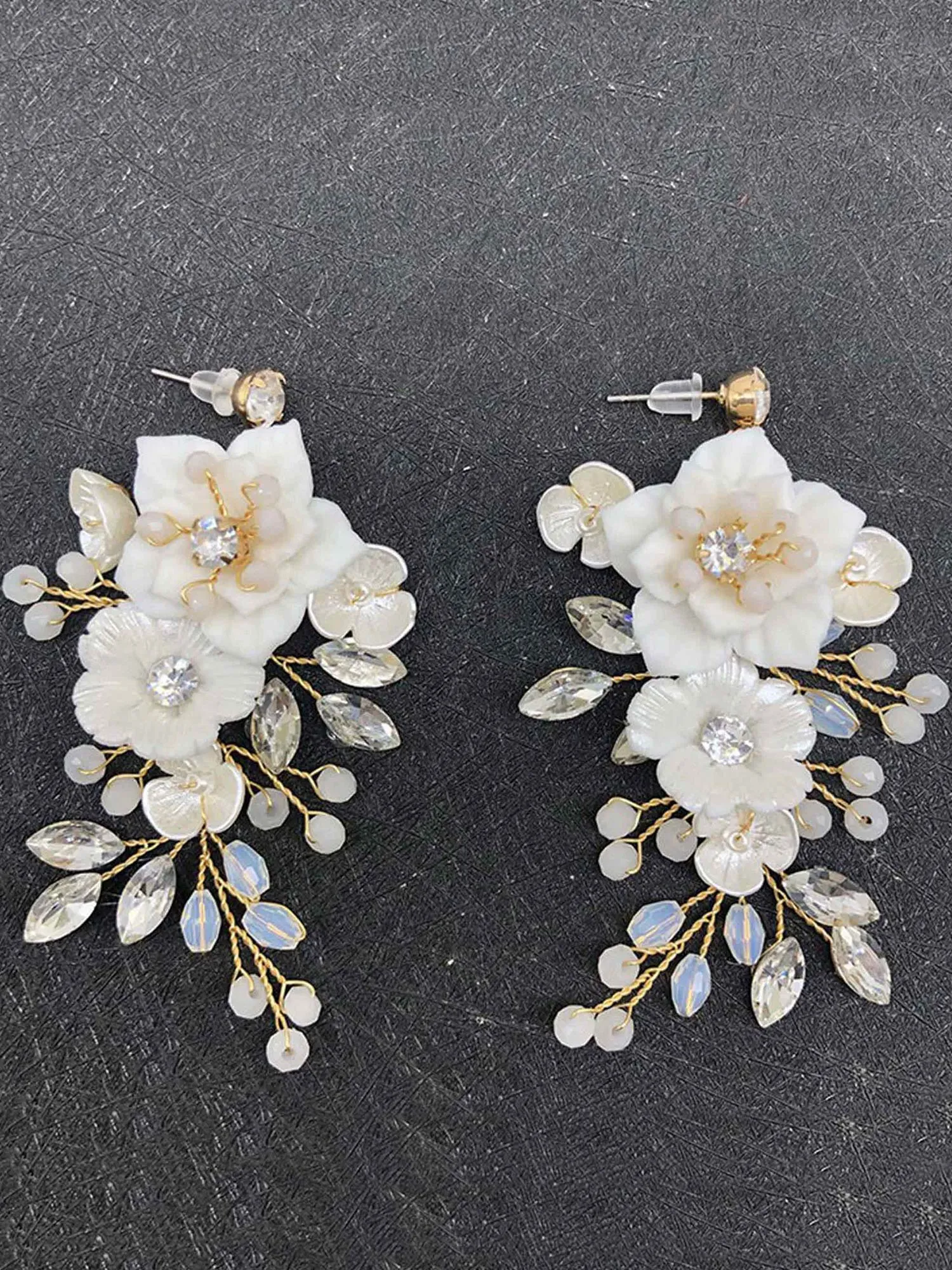 Boucles d'oreilles en cristal de Fleur