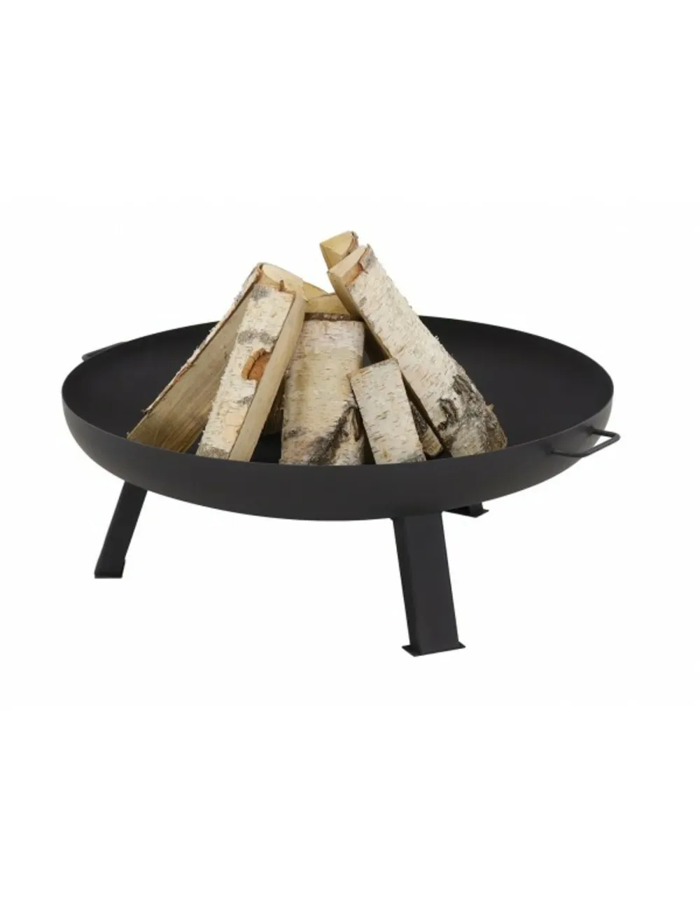 Brasero de jardin bellah en acier-sans couvercle-ø 80cm-acier naturel---acier naturel
