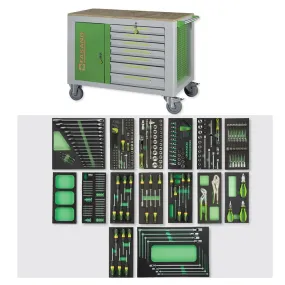 Carrello Porta Utensili Fasano Tools FG 160  a 14 cassetti con Assortimento 290 Utensili FG 160V/AS290