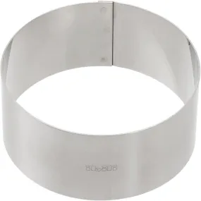 Cercle inox à patisserie diam 10cm h 4,5cm
