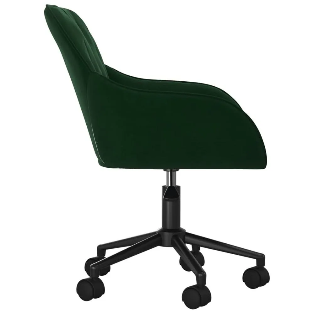 Chaise fauteuil siège pivotante de bureau informatique étude foncévelours vert