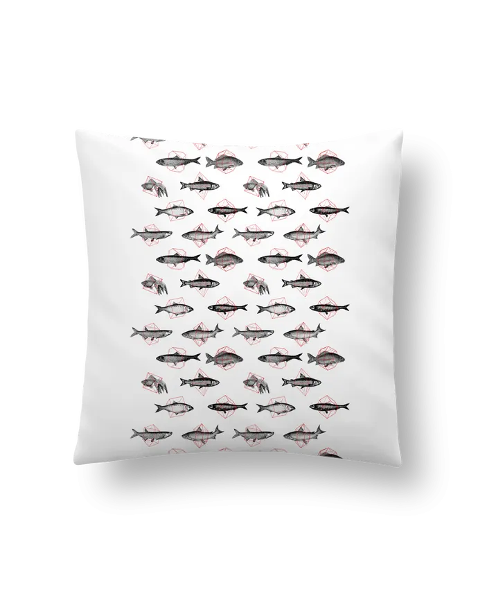 Coussin Fishes in geometrics par Florent Bodart