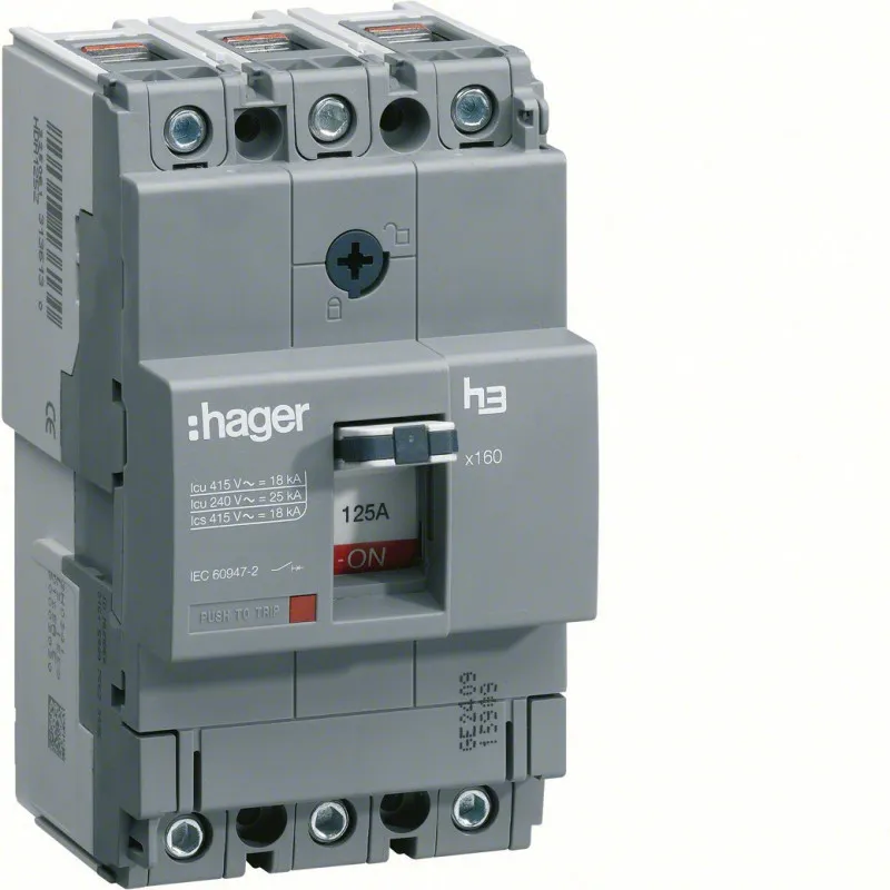 Disjoncteur boîtier moulé x160 3P 40kA 80A (HNA080H)
