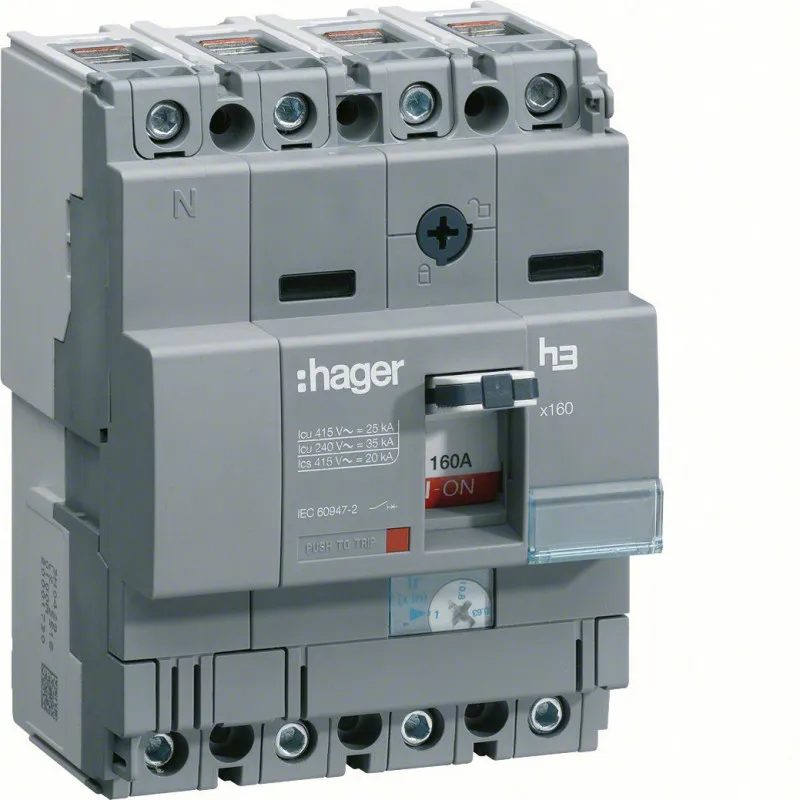 Disjoncteur boîtier moulé x160 4P 25kA 63A (HHA064H)