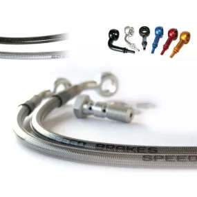 Durite de frein avant d'aviation SPEEDBRAKES inox/raccord titane Yamaha YZF R6