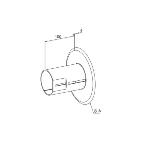 Flasque coulissant tube ZF64-OCTO60 Diam. 138