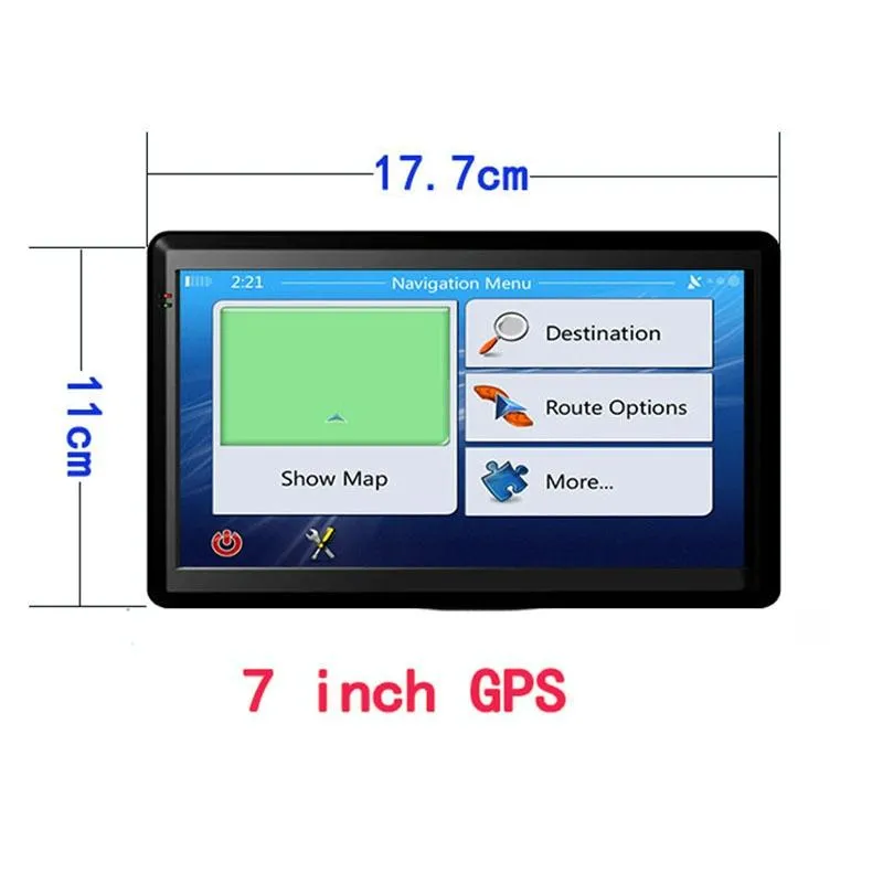 GPS Auto 7 Pouces HD Écran Résistif 3D Navigation