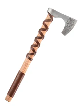 Hache norvégienne en acier moulé avec gravures (Type C) ⚔️ Boutique Épées