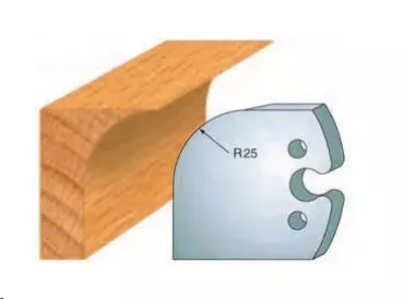 Jeu de 2 couteaux profilés