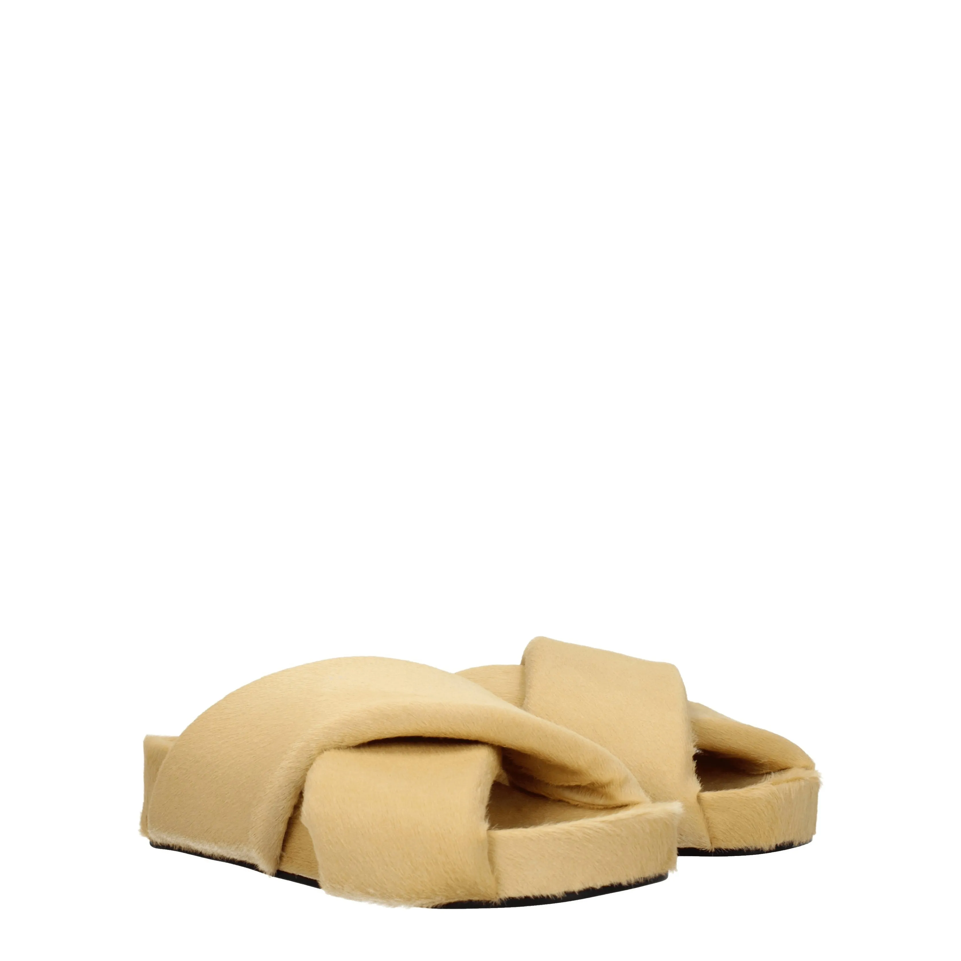 Jil Sander Slippers and HOOVES Femme Horse Beige / Champagne