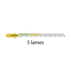 Lame de scie sauteuse bois coupe courbés S 75/4 K/5 FESTOOL