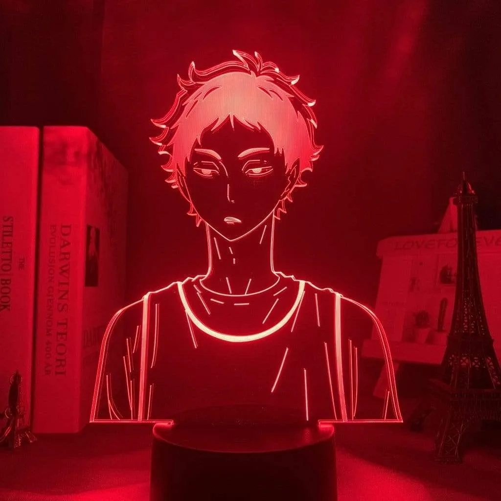 Lampe Haikyuu Keiji Akaashi goodies manga animé lampe led 3D