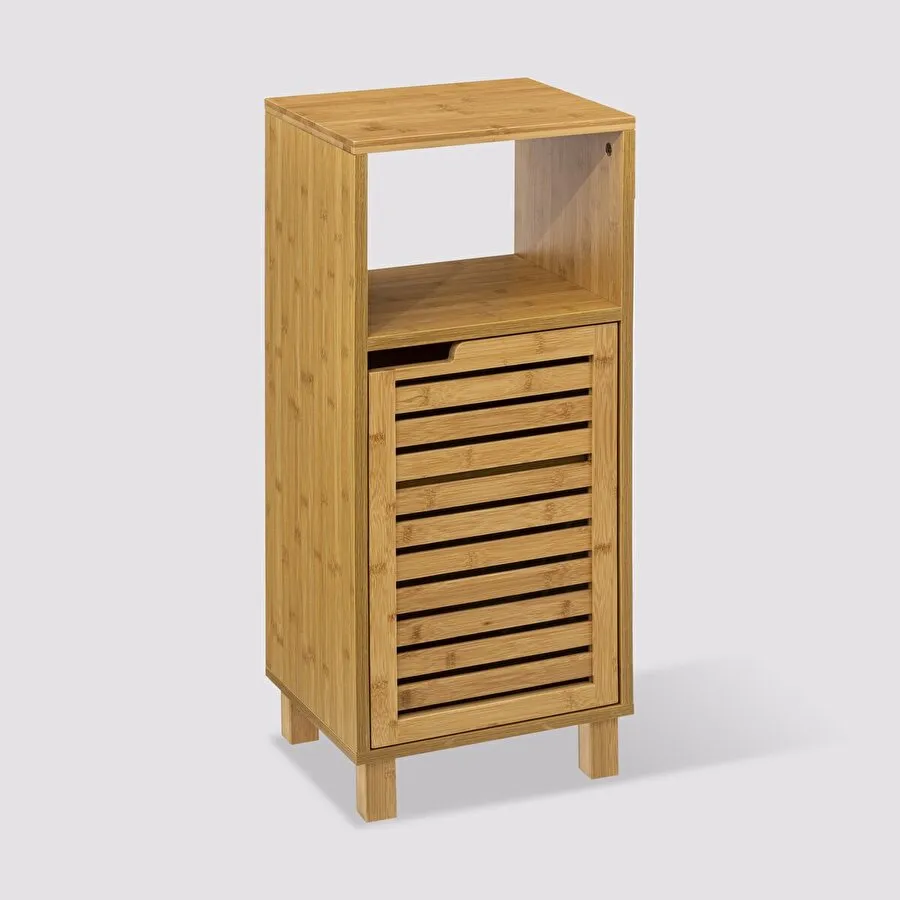 Meuble colonne 1 porte, Bambou