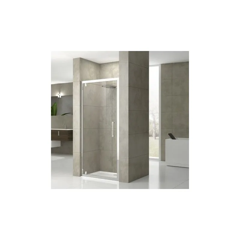 Novellini  rose g 96 porte pivot.dimension extensible de  96-102 cm verre trempe transparent  profilé chrome: ROSEG96-1K