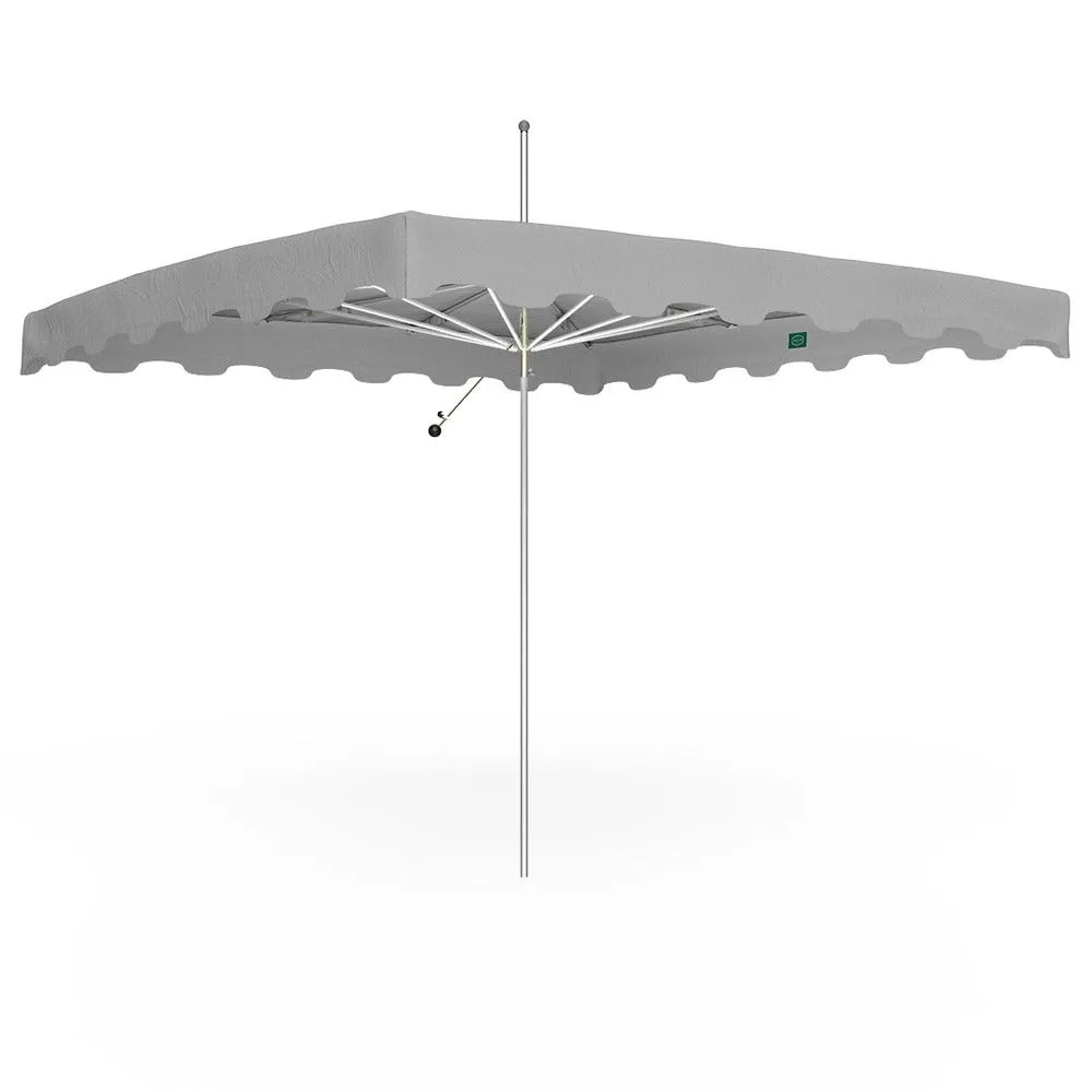 Parasol forain 300x300cm gris armature télescopique + toile + housse