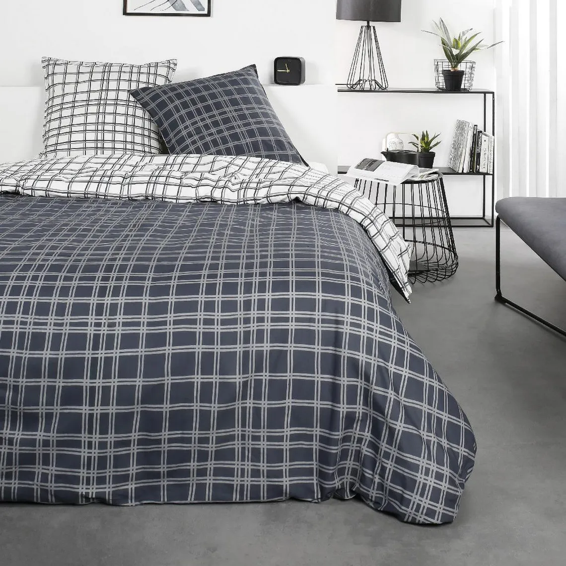 Parure de lit  2 personnes Coton 57 Fils Justine | 3 Suisses