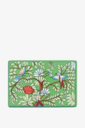 Petite boîte rectangulaire Fleur Verte