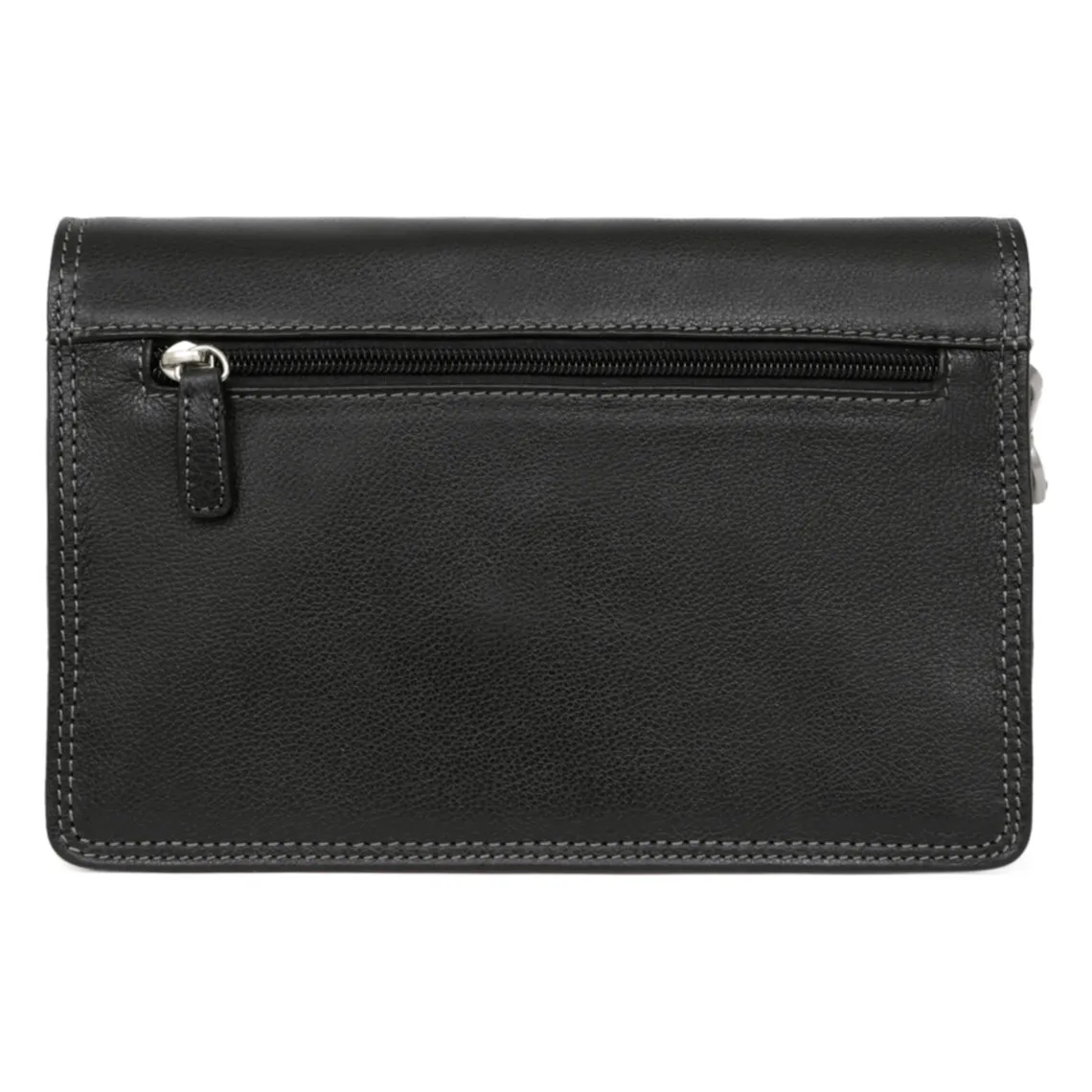 Pochette dragonne Cuir CONFORT Noir Fleur | 3 Suisses