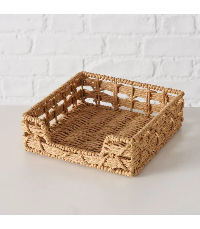 Porte serviettes en papier tressé 19x19x6cm