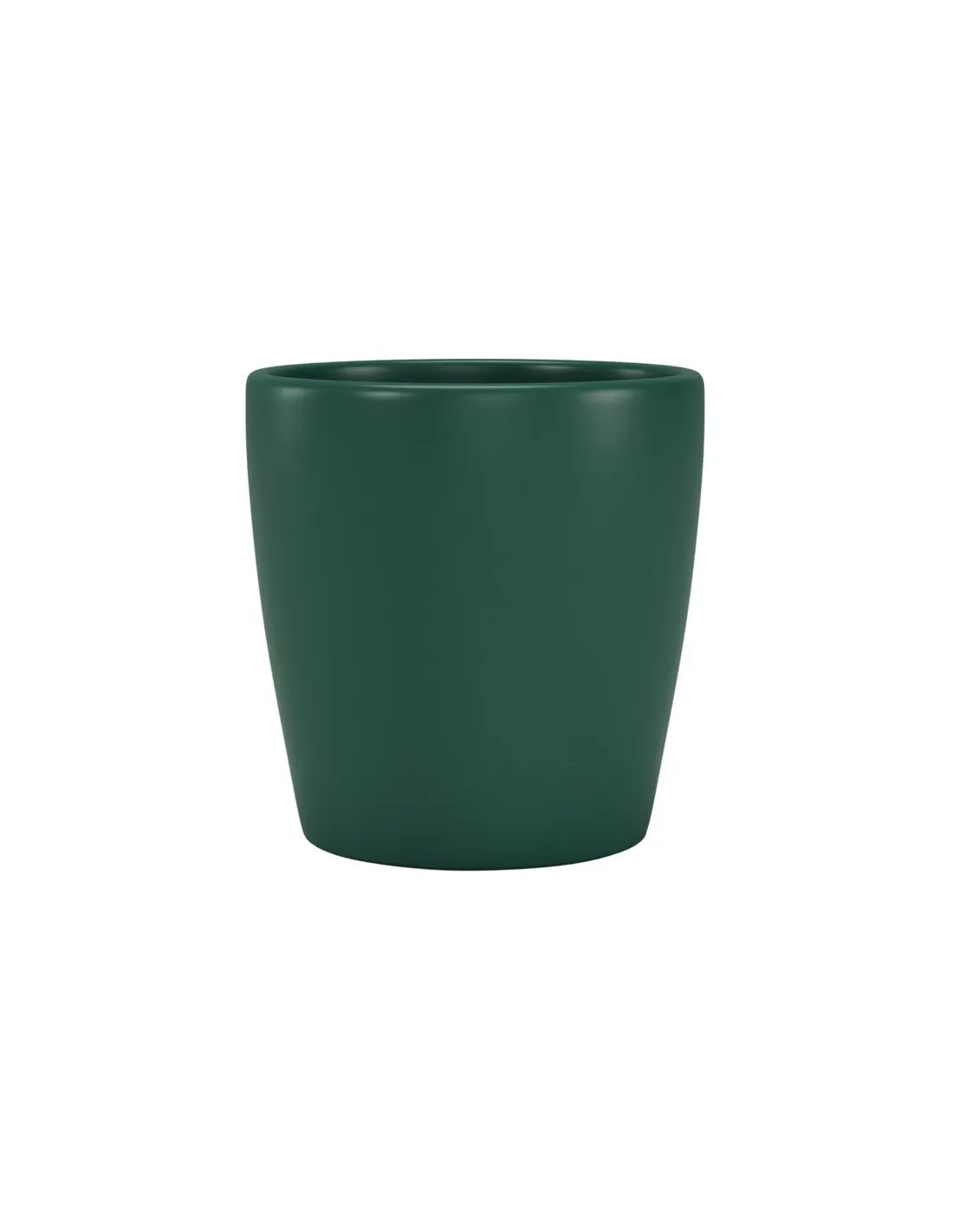 pot ceramique thalia diam. 14 cm -vert fonce