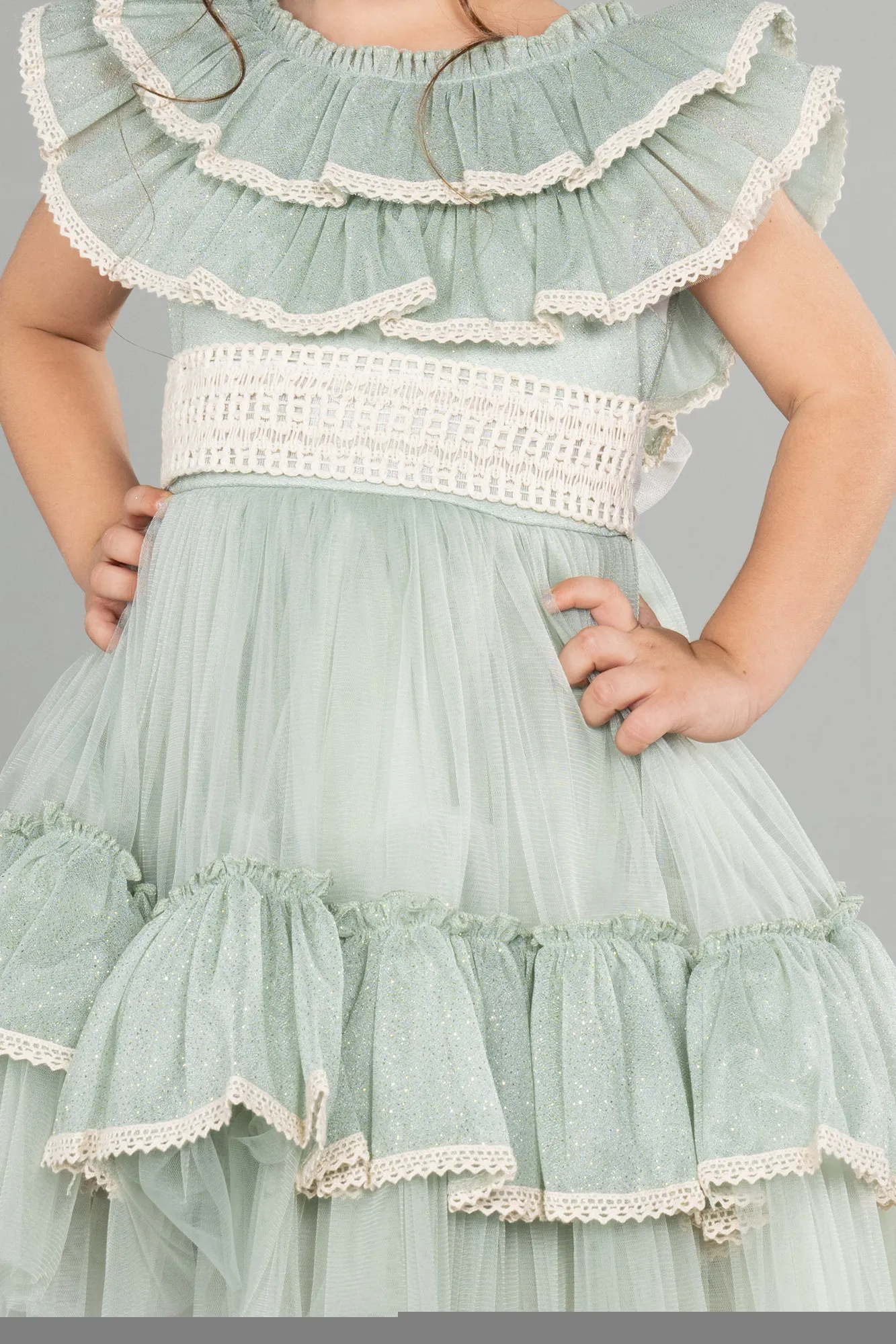 Robe de Soirée Enfants Courte Lilas ABK1708