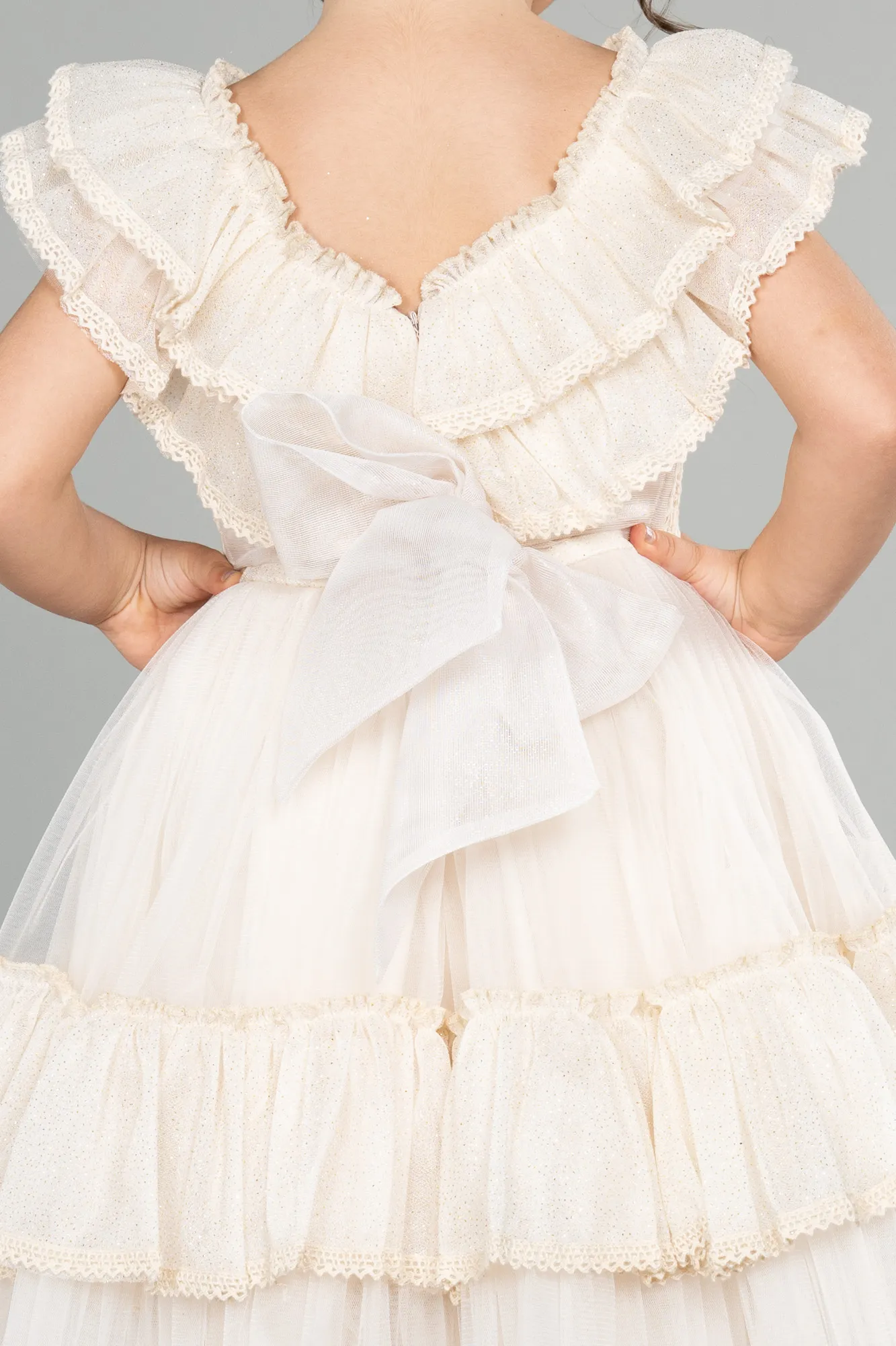 Robe de Soirée Enfants Courte Lilas ABK1708
