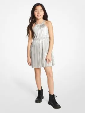 Robe plissée en lamé
