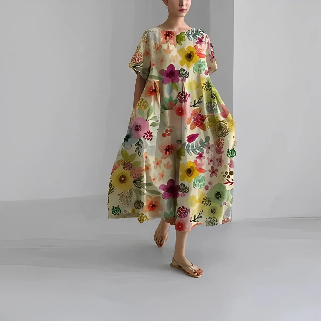 Rosa | robe fleur des champs style bohème
