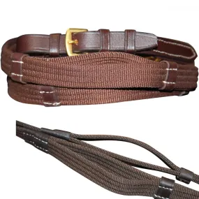 Rênes tissu à poignées 19 mm Chetak pour cheval