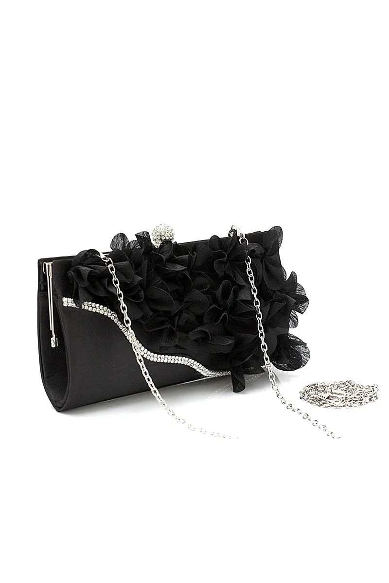 Sac à main fleur couleur noire