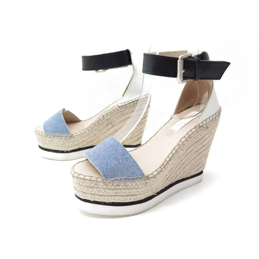 SEE BY CHLOE SANDALES espadrilles compensees glyn a talons compensés