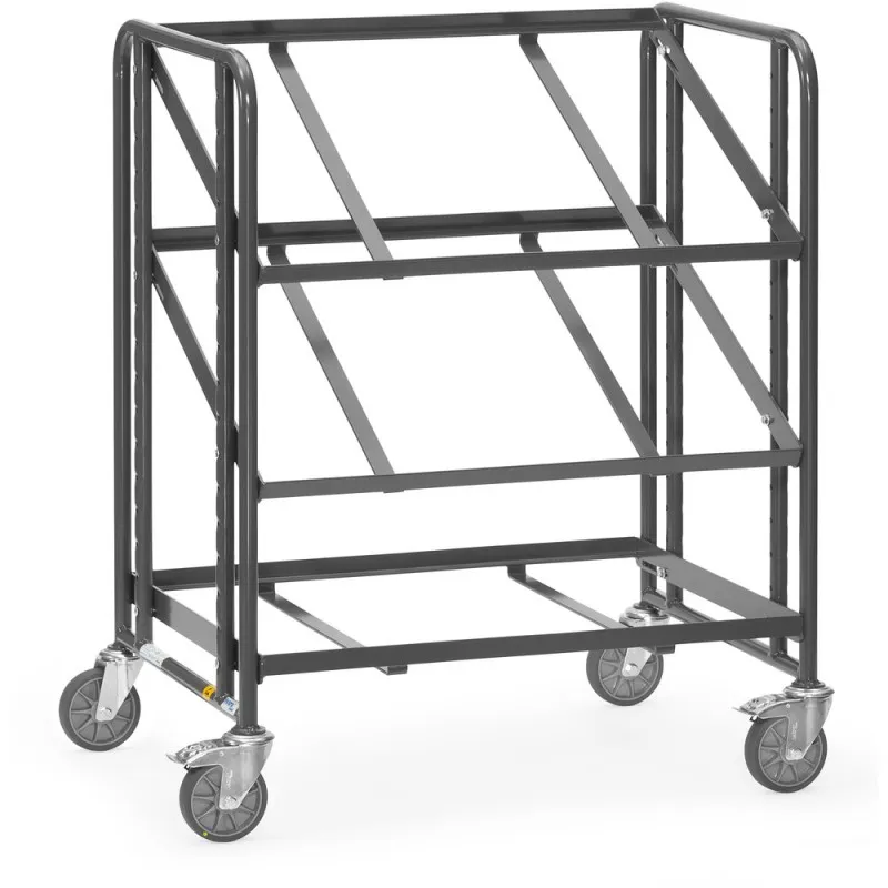 Servante ESD 250 kg avec 3 plateaux armature ouverte
