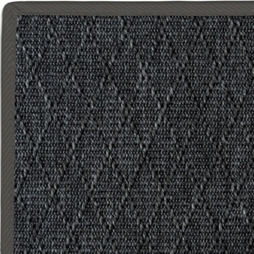 Tapis intérieur / extérieur timika - gris ardoise - galon noir - 250 x 350 cm