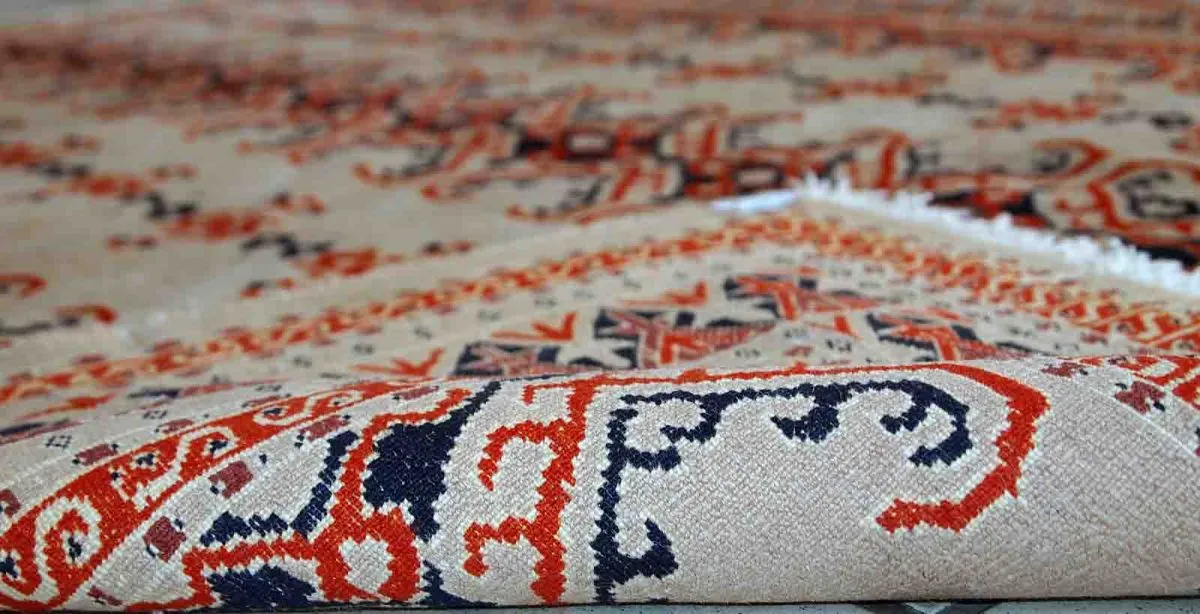 Tapis vintage Ouzbek Bukhara fait main, 1C491