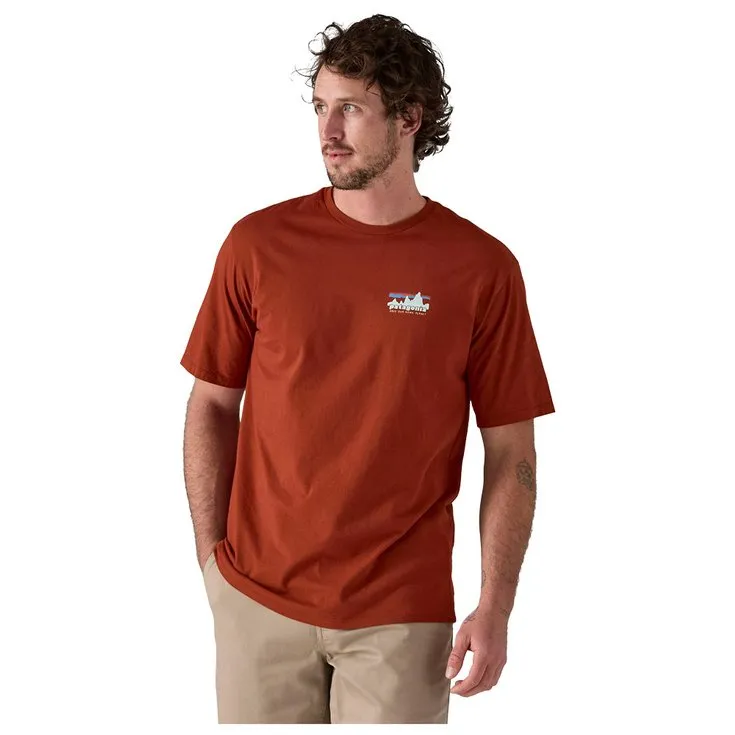 Tee-shirt Patagonia ---73 Skyline Regenerative Organic Cotton Burnished Red