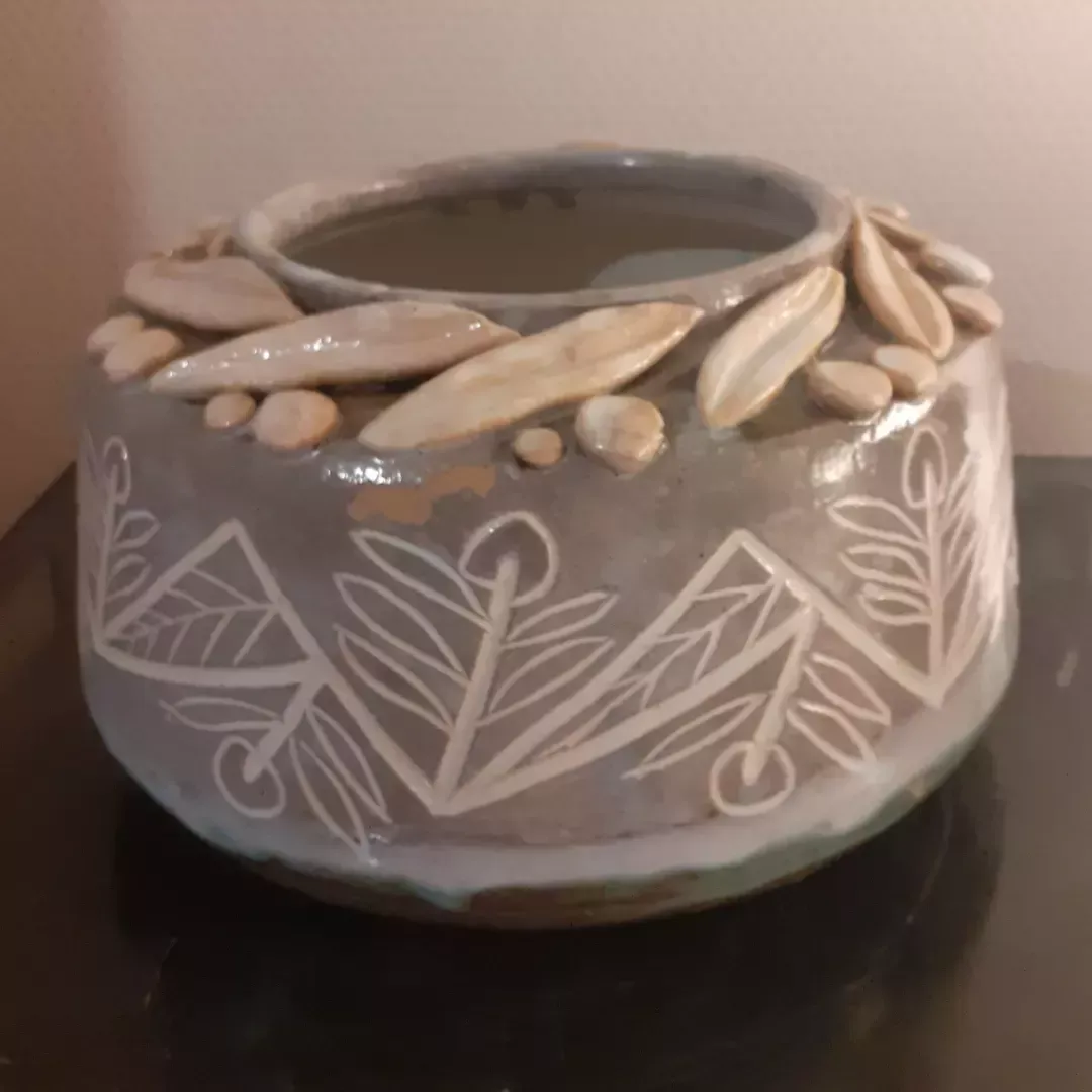 Vase en grés.