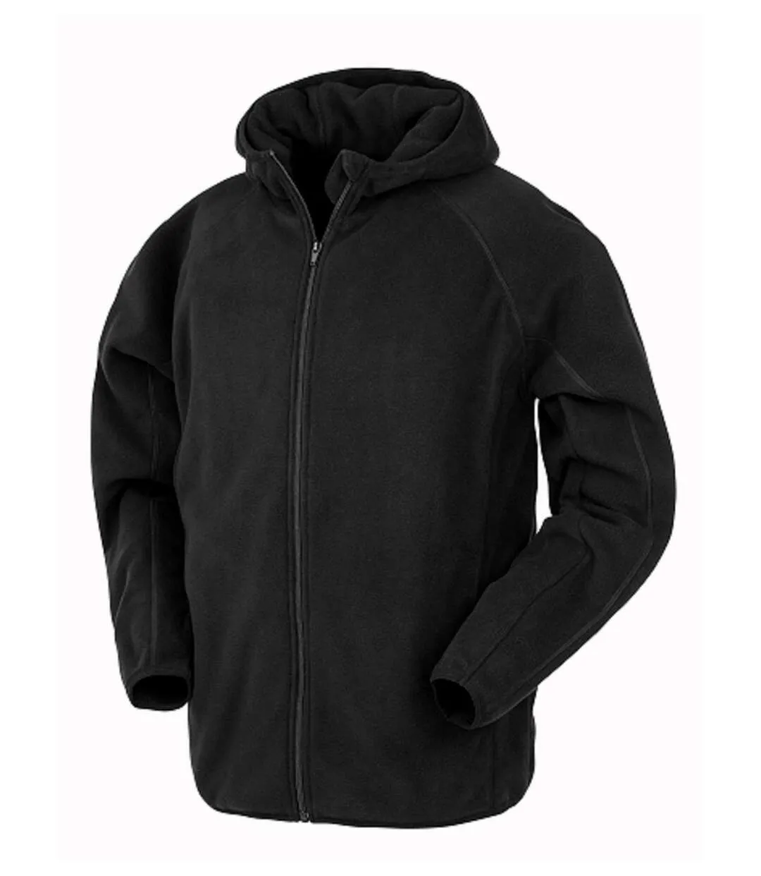 Veste à capuche micropolaire recyclée - Homme - R906X - noir